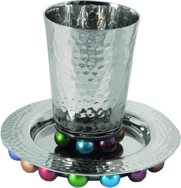 תמונה של כוס קידוש + כדורים ניקל - צבעוני - CUA-2 | יאיר עמנואל
