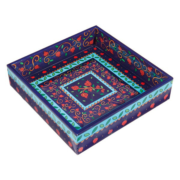 Picture of קופסה למצה - עץ מודפס - רימונים - MAW-1 | יאיר עמנואל