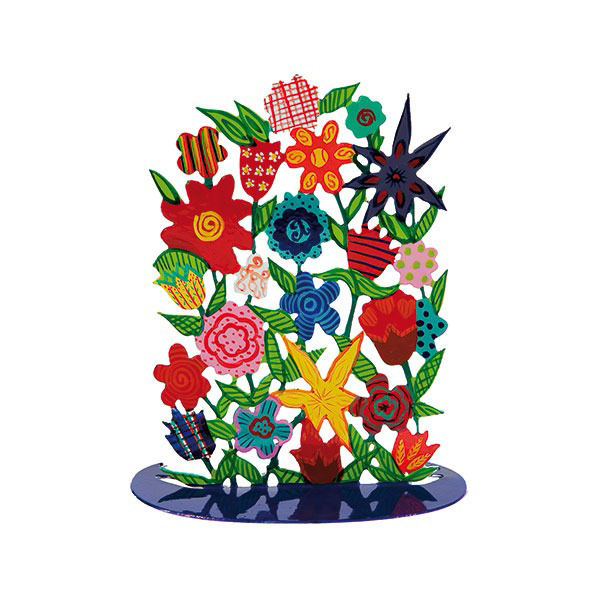 Picture of סטנד מתכת - ציור יד - פרחים - SLC-3 | יאיר עמנואל